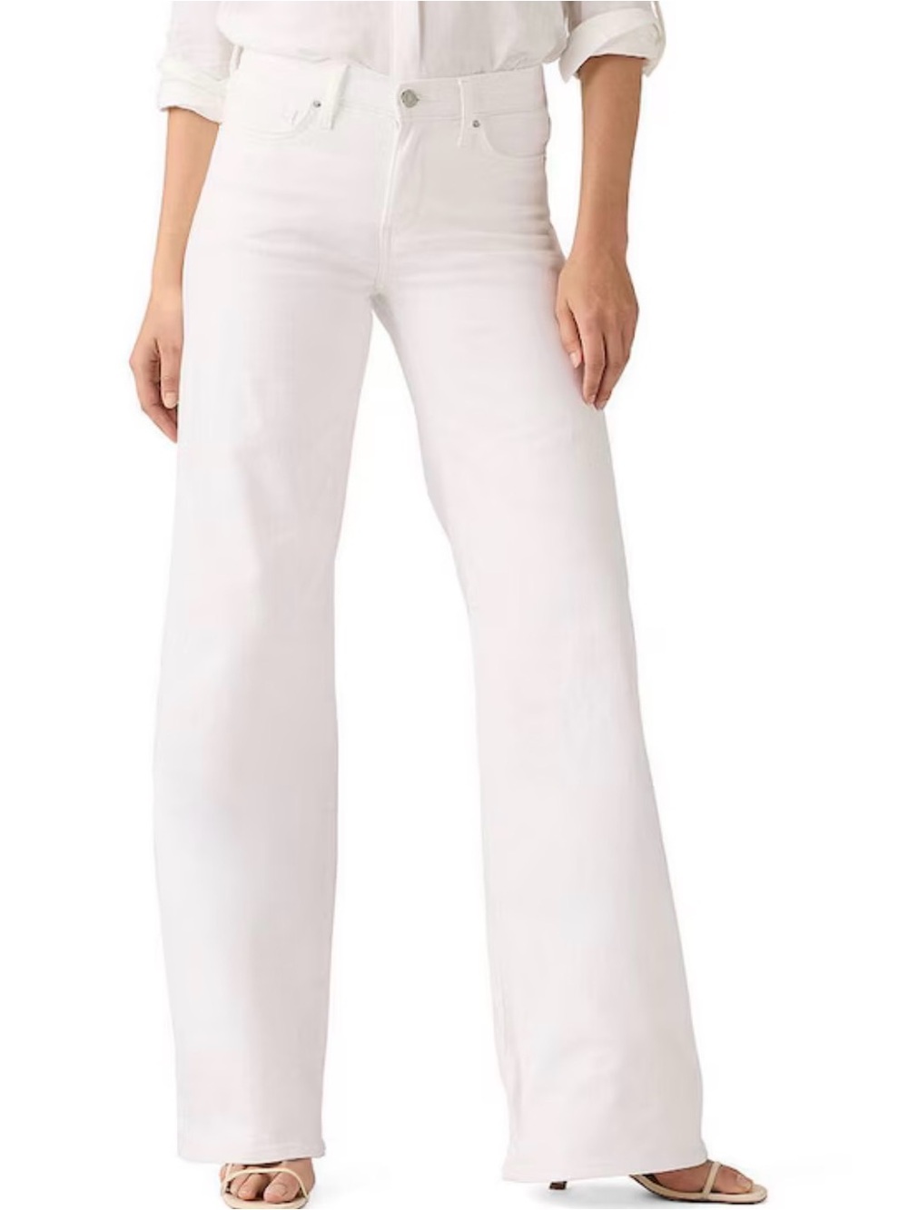 NWT Levi's White 318 Shaping Wide Leg Jeans Size 28x32.